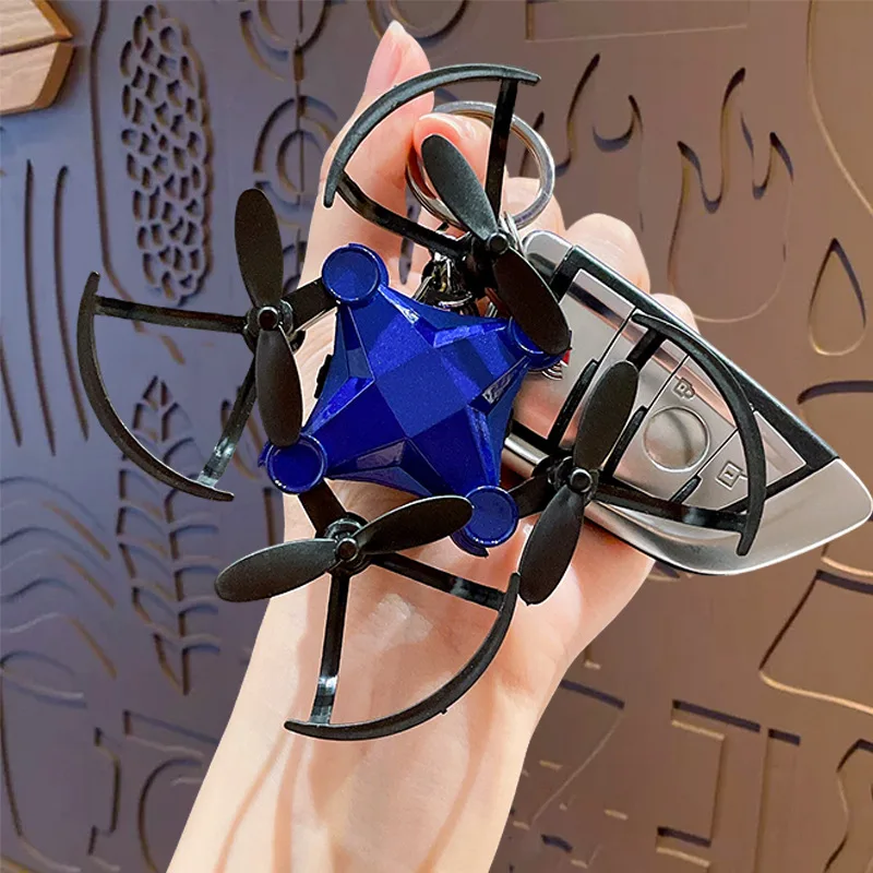 New Mini Foldable Drone Keychains For Women Bag Pendant Car Key Chains Jewelry Gift Decoration Accessories