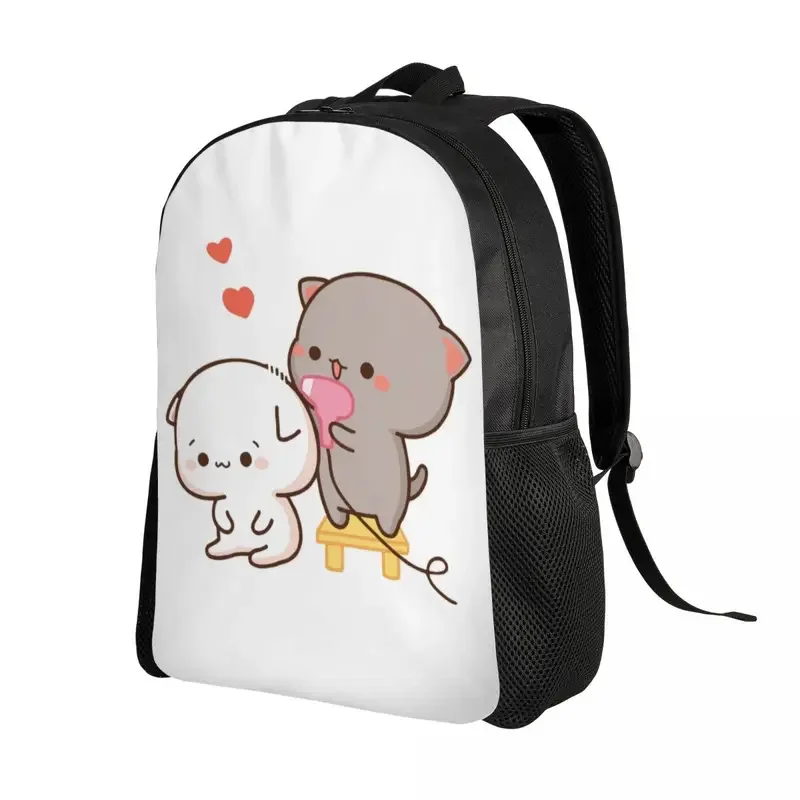 Customized Peach And Goma Mochi Cat Blowdry Backpack Men Women Casual Bookbag for School College Bags