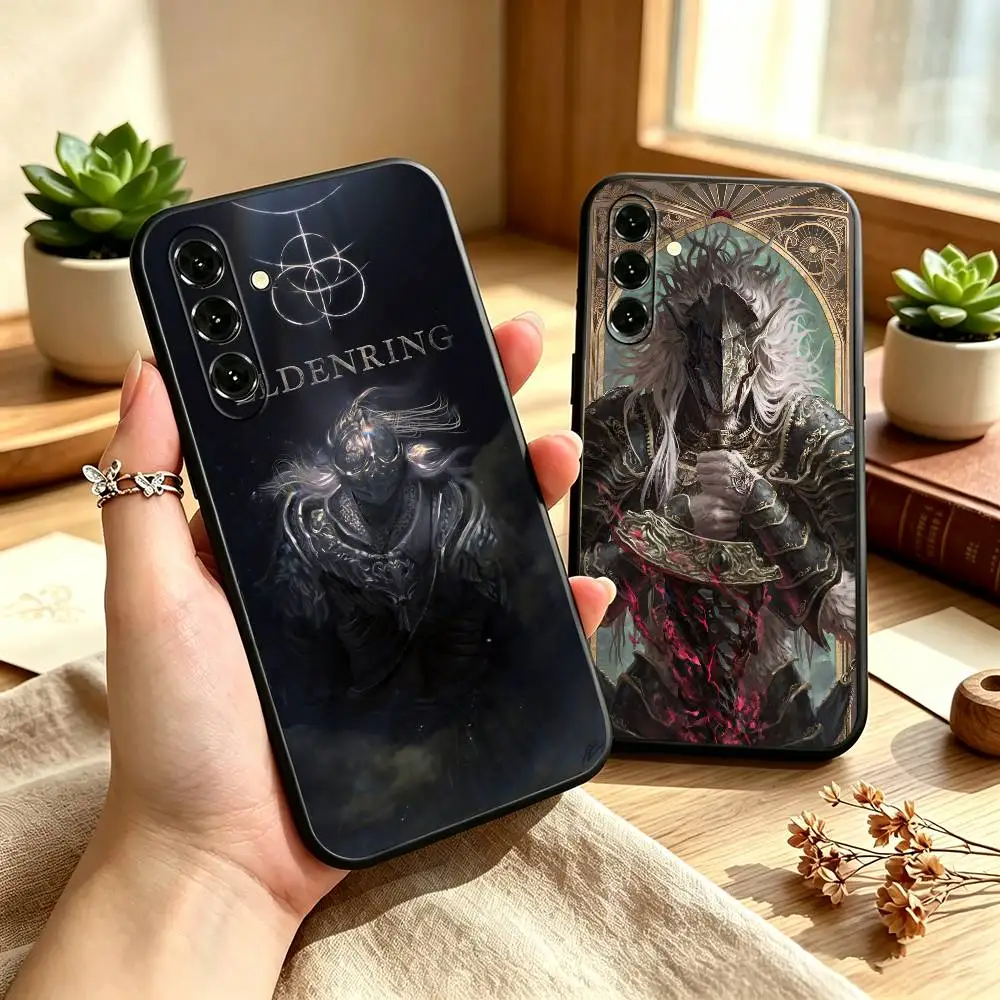 Fashion Game E-Elden R-Ring  Artistic Phone Case Black Silicone Soft For Samsung Galaxy A73,A72,A71,A70,A53,A52,A51