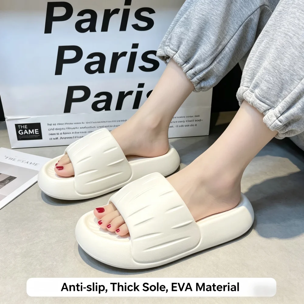 

SHAJI Unisex Cartoon Cactus Cloud Slides EVA Thick Platform Non Slip Slippers Summer Cozy Casual Footwear Bathroom Beach Indoor