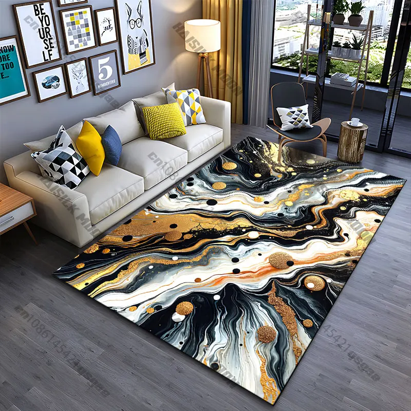 Cosmic abstract flowing energy carpet Yoga living room room decor children's crawling mat doormat area rug games mat