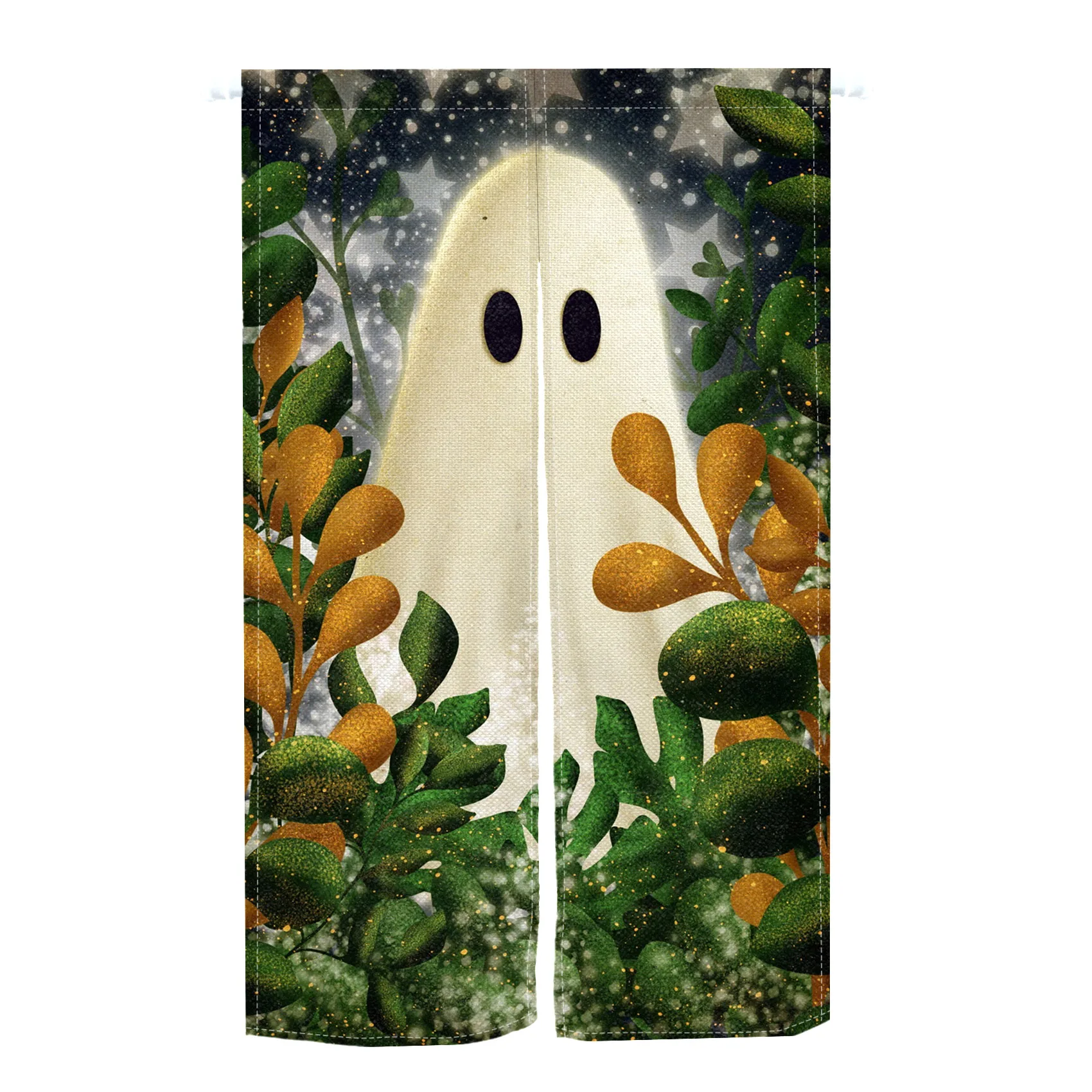 هالوين الديكور الكتان ستائر الباب اليابانية شبح الغراب غرفة الطعام التقسيم المنزل الحمام مدخل الفيلكرو ستائر الباب #2