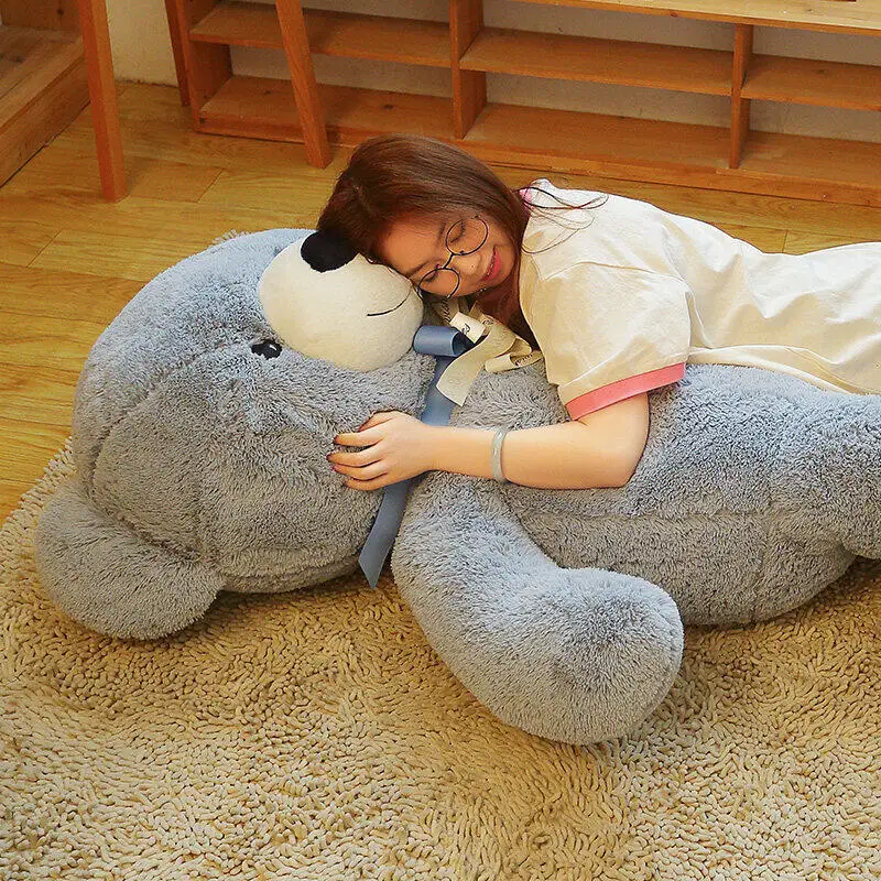 حيوانات محشوة من القطيفة، دب تيدي عملاق محشو، هدية عيد ميلاد، وسادة عناق، وسادة نوم، لعبة ناعمة كبيرة الحجم للعناق