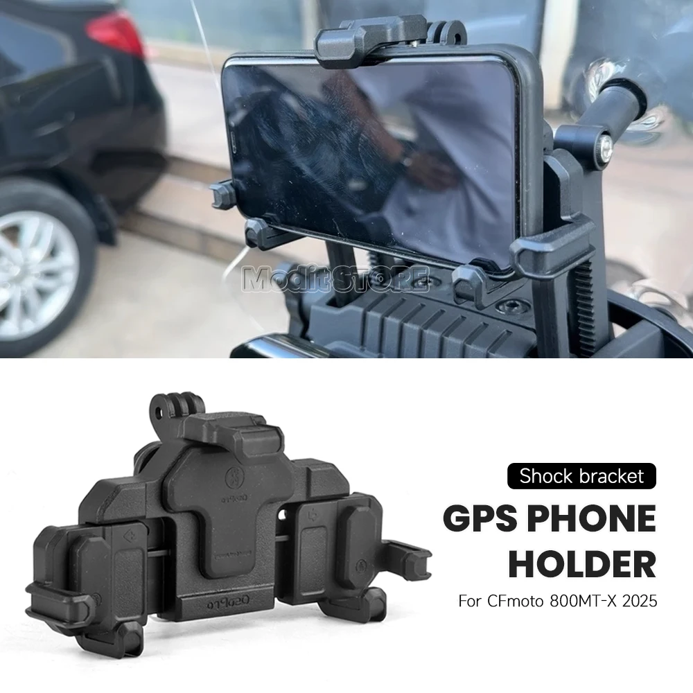 New Motorcycle FOR CFMOTO 800MT-X 800 MT-X 2025 Accessories GPS Phone Holder Stand Navigation Stand Shock Absorber Phone Stand