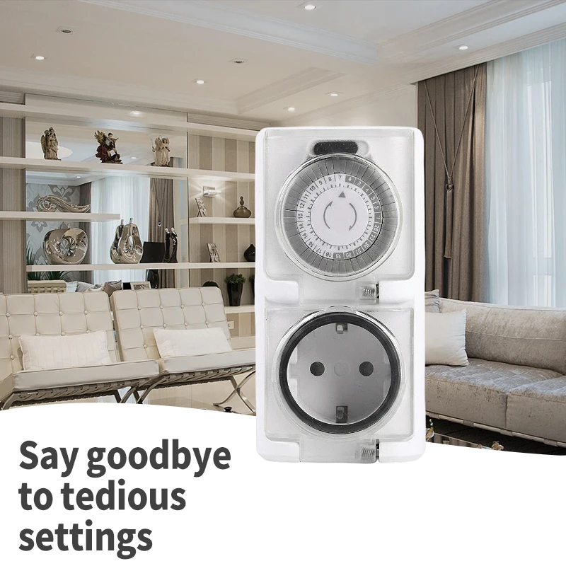Timer switch socket German plug controller intelligent timing 30min-24h socket cycle mechanical timer