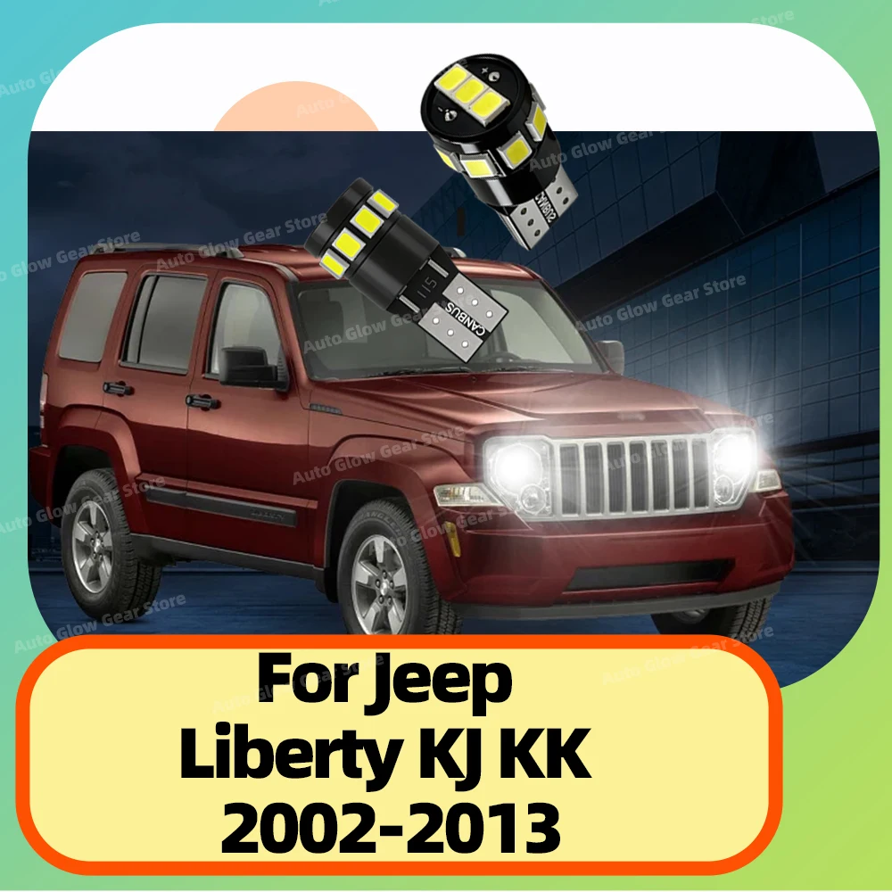 

2PCS 6000K Clearance Lights Led Bulbs T10 W5W For Jeep Liberty KJ KK 2002-2009 2010 2011 2012 2013 Car Position Signal Lamps 12V