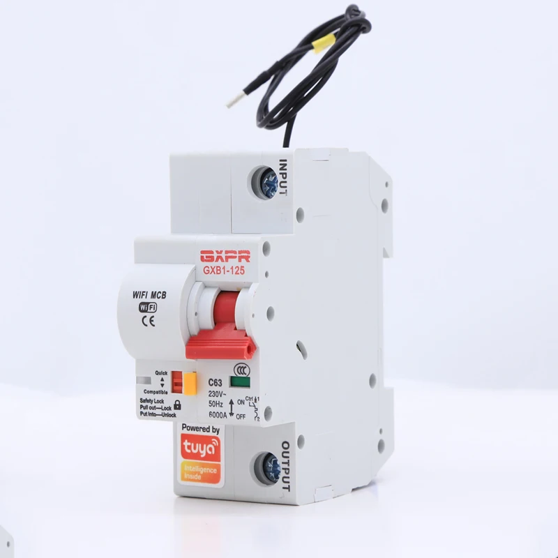 GXPR GXB1-125 RTS mcb  industrial China single phase 63A TUYA WIFI intelligent WiFi Tuya Smart Life 1p circuit breakers