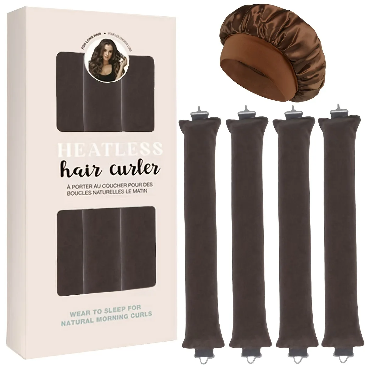 New Heatless Sleep Curling Wand for Overnight Waves Soft Sponge Foam Hair Curler That Creates Big Beachy Waves Without Heat
