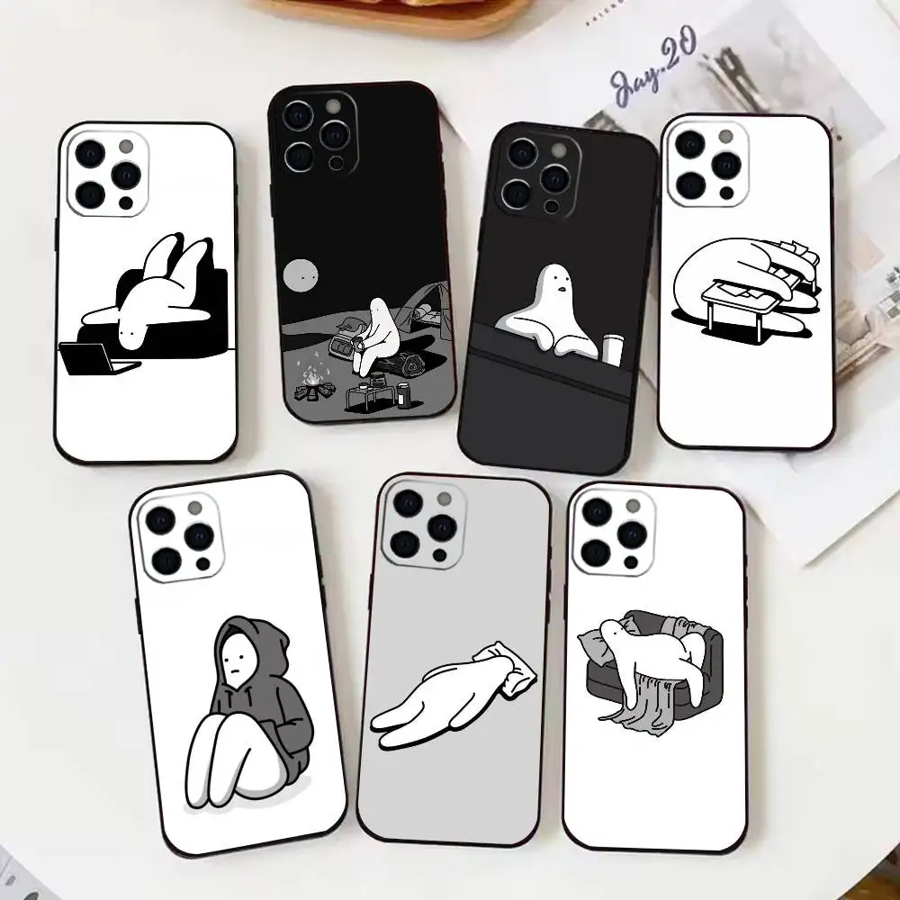 

Cartoon Matchman Design TPU Basic Phone Case For iPhone 17, 16,15,14,13,12,11 X XR Plus,Others Soft Black Cover