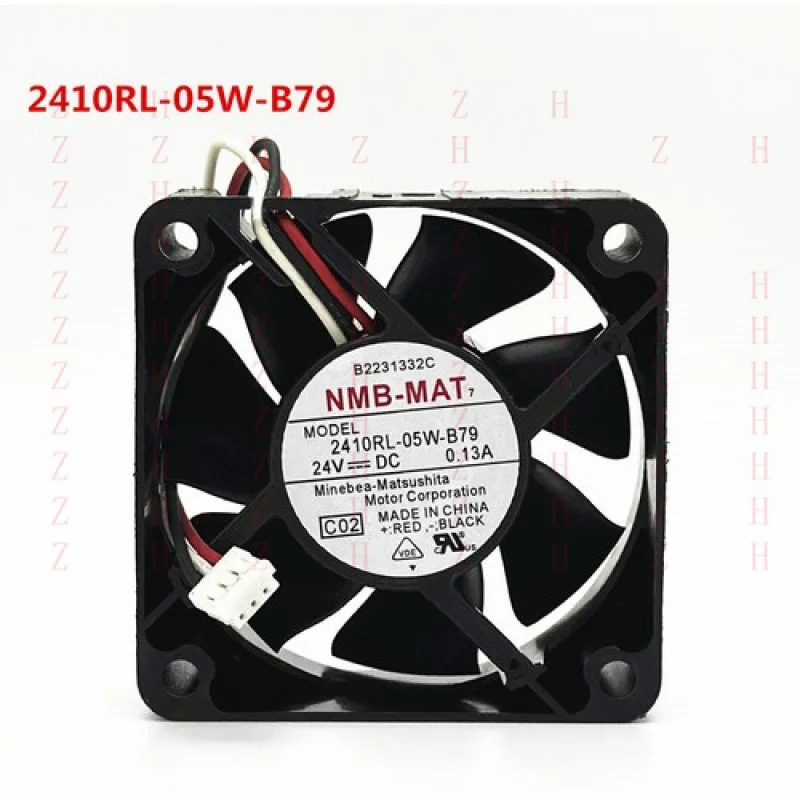 XXZ for NMB-MAT 2410RL-05W-B79 6CM 6025 24V 0.13A Double Ball Inverter Server Fan