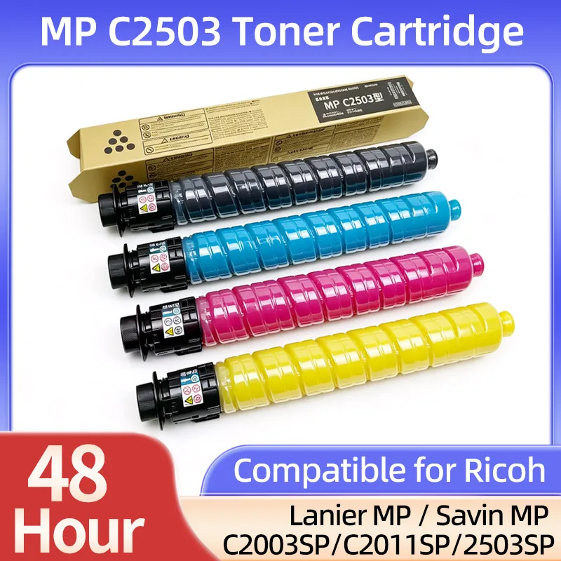 1PCS MPC2503 MP C2503 Toner Cartridge Compatible For Ricoh MPC2003 MPC2004 MPC2011 MPC2504 MP C2003SP C2011SP C2503SP Printer