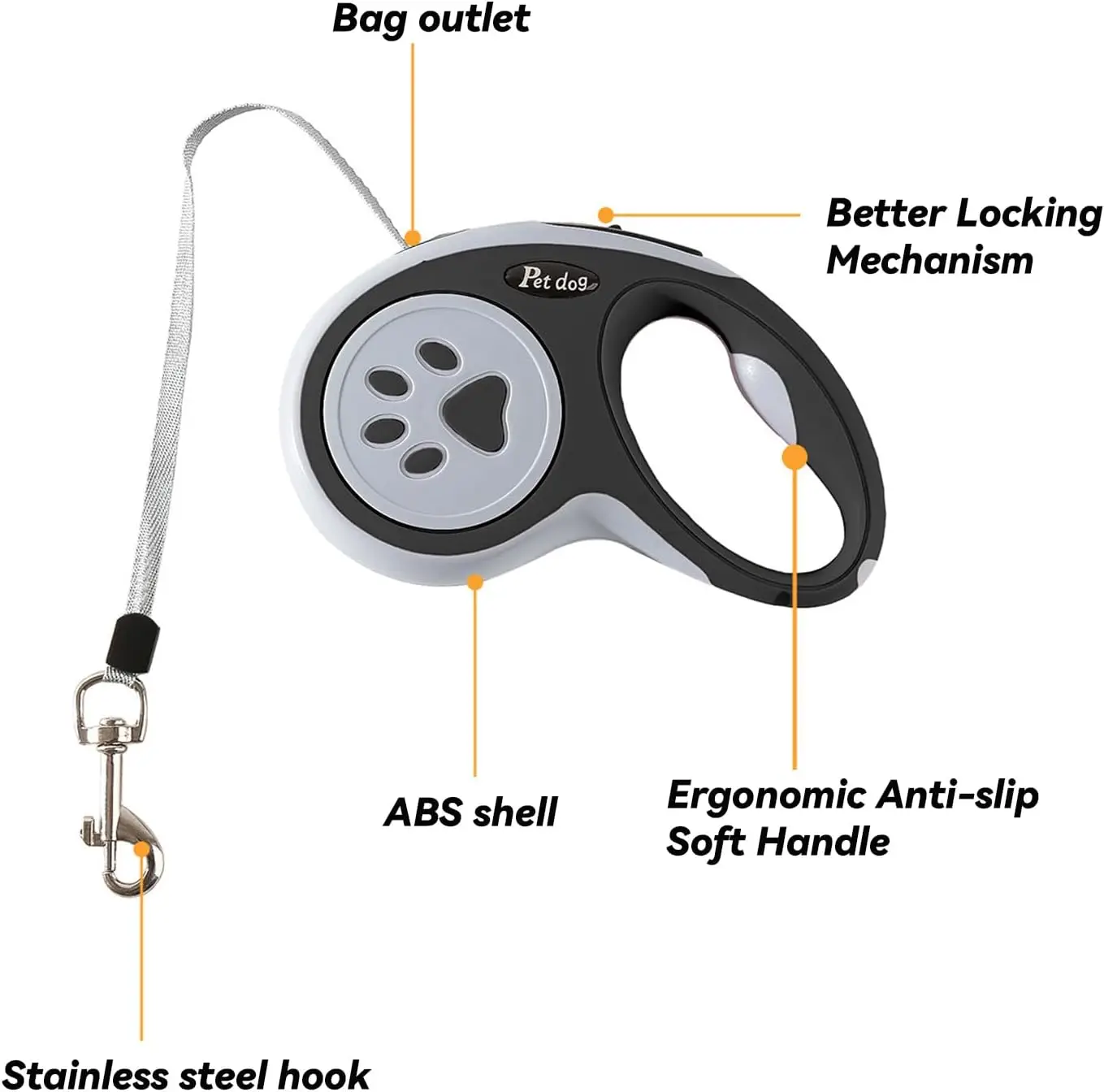 3/5 متر النايلون الكلب المقود التلقائي قابل للسحب دائم القط الرصاص تمديد جرو المشي الجري الجر الروليت للكلاب الصغيرة