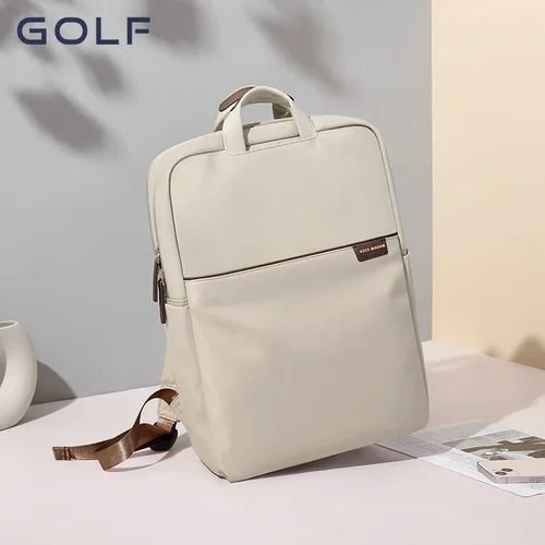 Imagen 2 del producto Mochila para ordenador portátil de GOLF, mochila delgada de viaje de negocios para mujer, mochila elegante impermeable de nailon para mujer, mochila para portátil de 13, 15, 6, 17 pulgadas