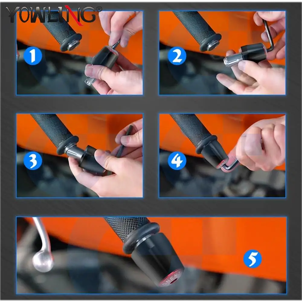 22MM Motorcycle Handlebar Grips Hand Bar Handle Grip End For Suzuki GSX R GSX-R GSXR 1000 750 600 K1 K2 K3 K4 K5 K6 K7 K8 K9 K11