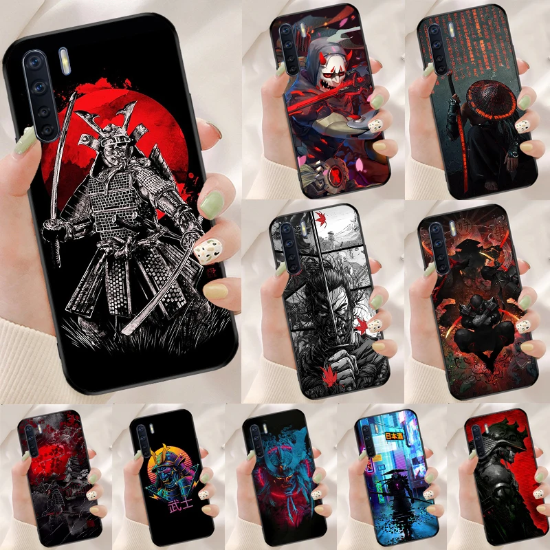 Japan Samurai Ninja Case For OPPO A96 A76 A77 A78 A74 A94 A5 A9 A31 A53 A52 A72 A91 A93 A15 A16 A17 A57s A54s