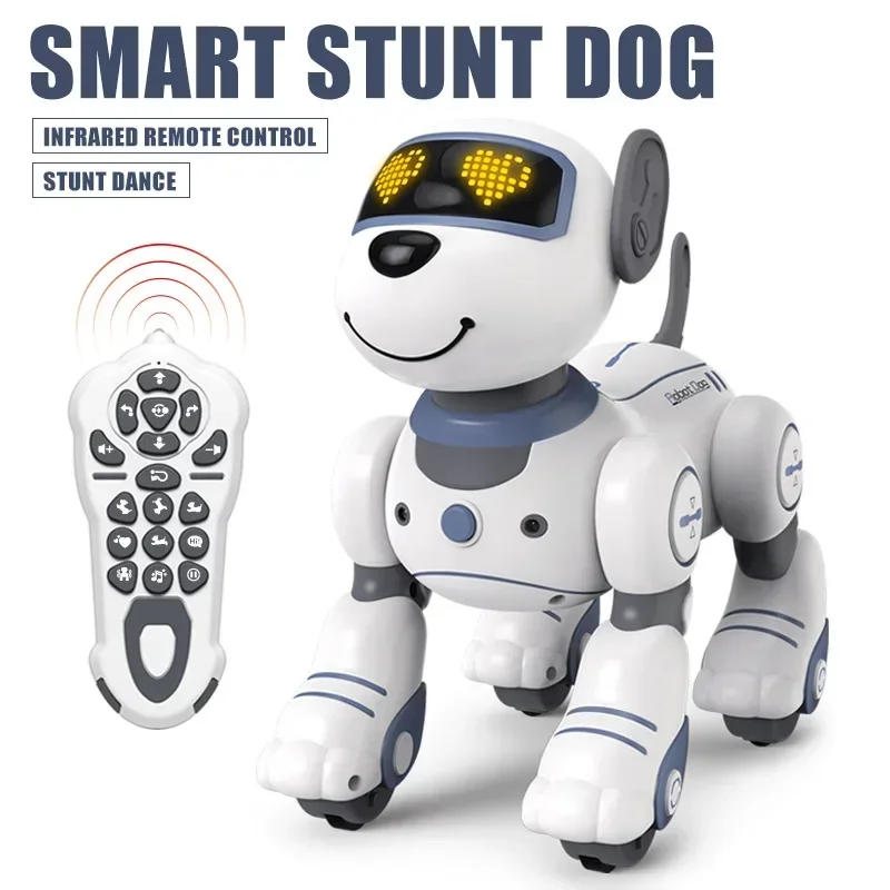 Funny RC Robot Electronic Dog Stunt Dog Voice Command Programmable Touch-sense Music Song Robot Dog for Children's Toys Robot