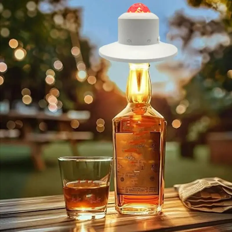 USB Rechargeable Wine Bottle Light Impermeable ABS Nightlamp For Inside Decoration D2RD