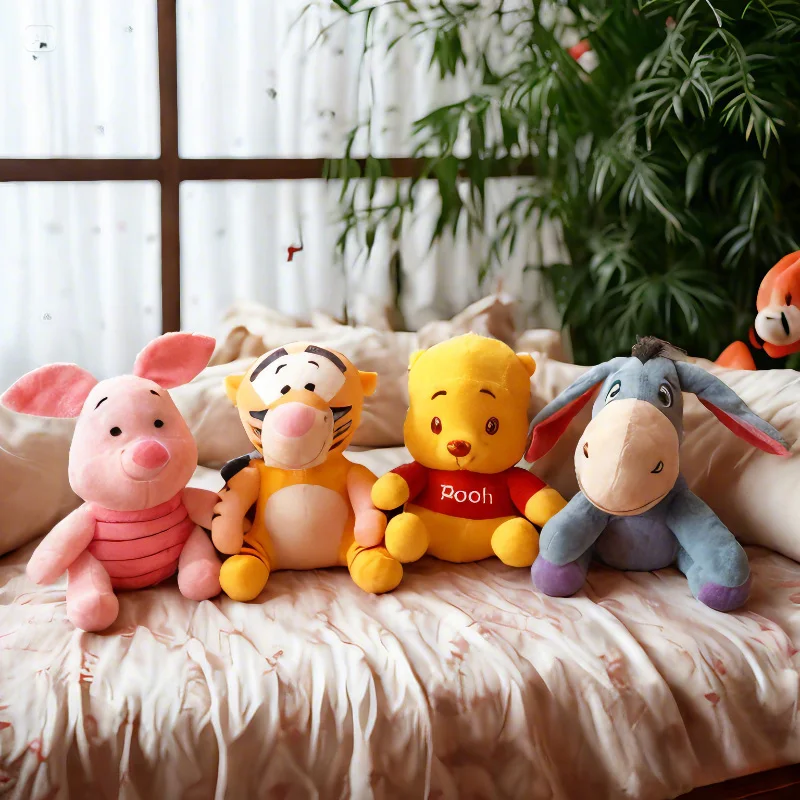 Anime Winnie the Pooh, burro, Tigger, Pije, cerdo, muñeco de peluche, regalos divertidos de compañía para niños súper lindos y lindos