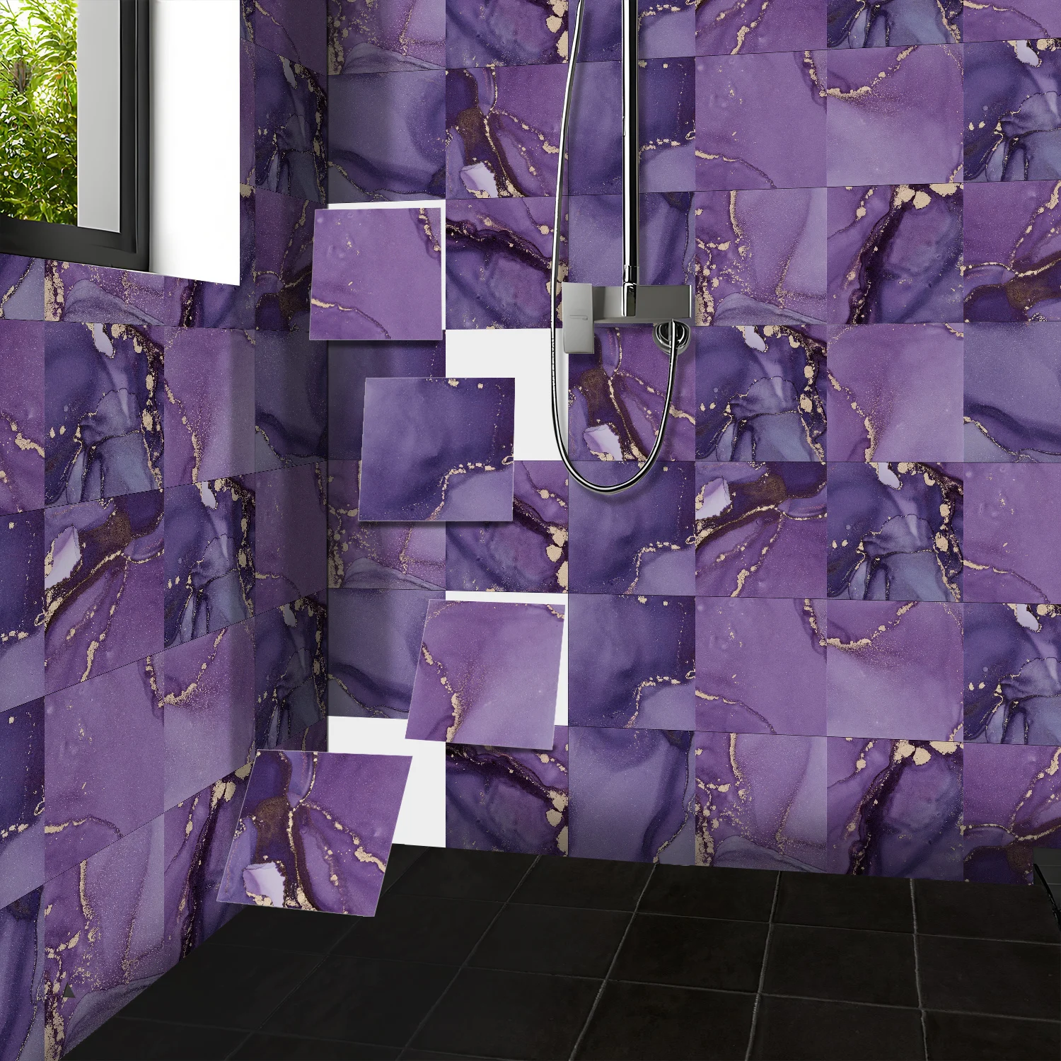 

Self-Adhesive PVC Wall Stickers Marble Pattern Waterproof Scratch-Resistant for Kitchen Bathroom 15x15/20x20/30x30cm