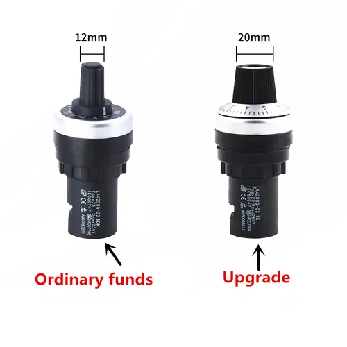 Imagen 2 del producto 1K 2K 5K 10K 20k 50k 500k LA42DWQ-22 macetas de 22mm de diámetro convertidor de potenciómetro giratorio regulador interruptor de resistencia del inversor