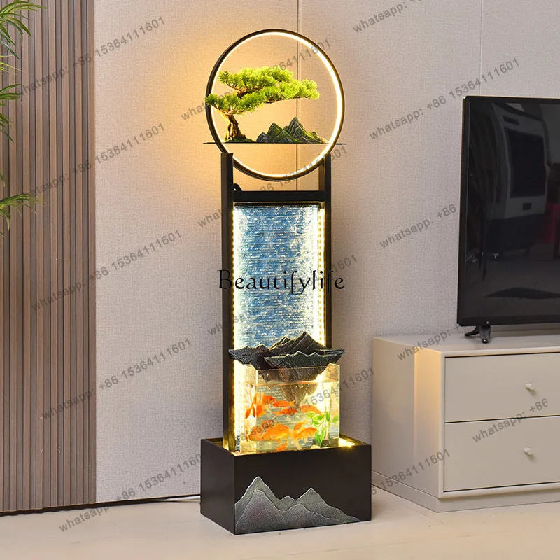 Flowing water ornament circulating water living room feng shui wheel lucky office opening gift