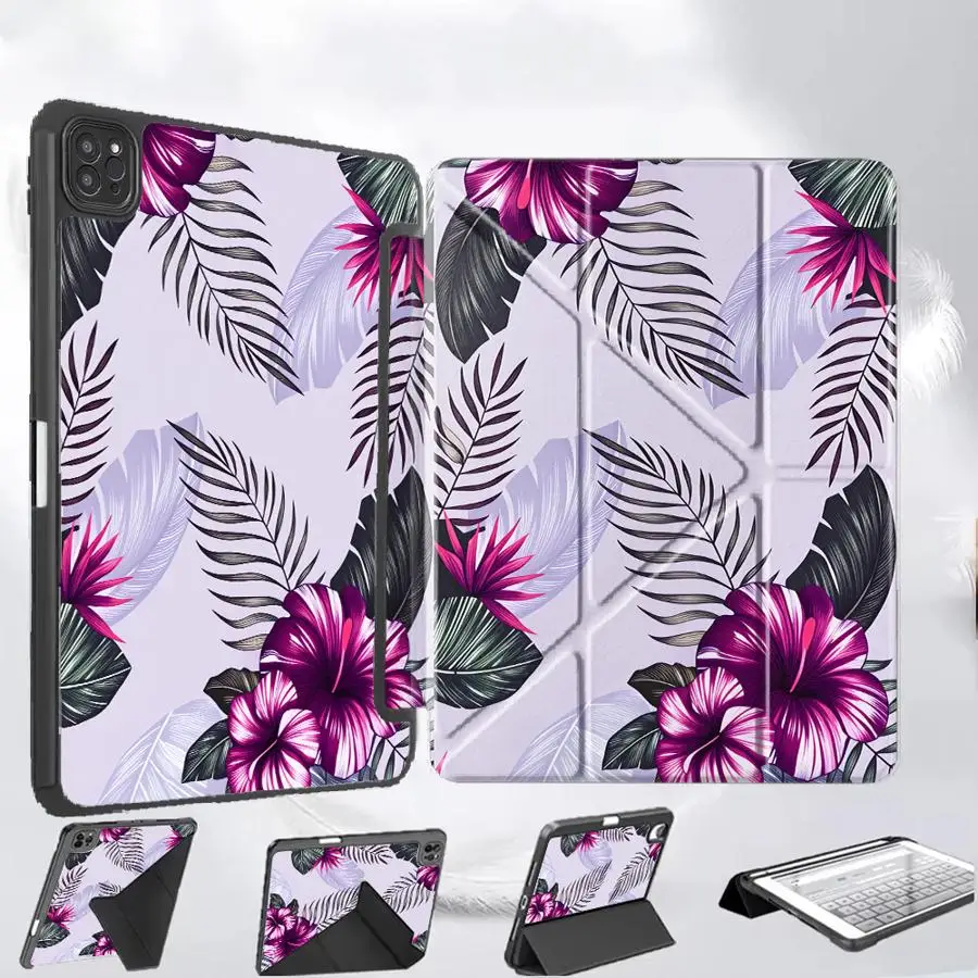 

Holder Cover Tablet Case For iPad Mini 6 7 Air 4 5 M3 M2 M4 11inch Pro 2025 Pro 11th 10th 9th 8th 7th 12.9inch Tropical Floral