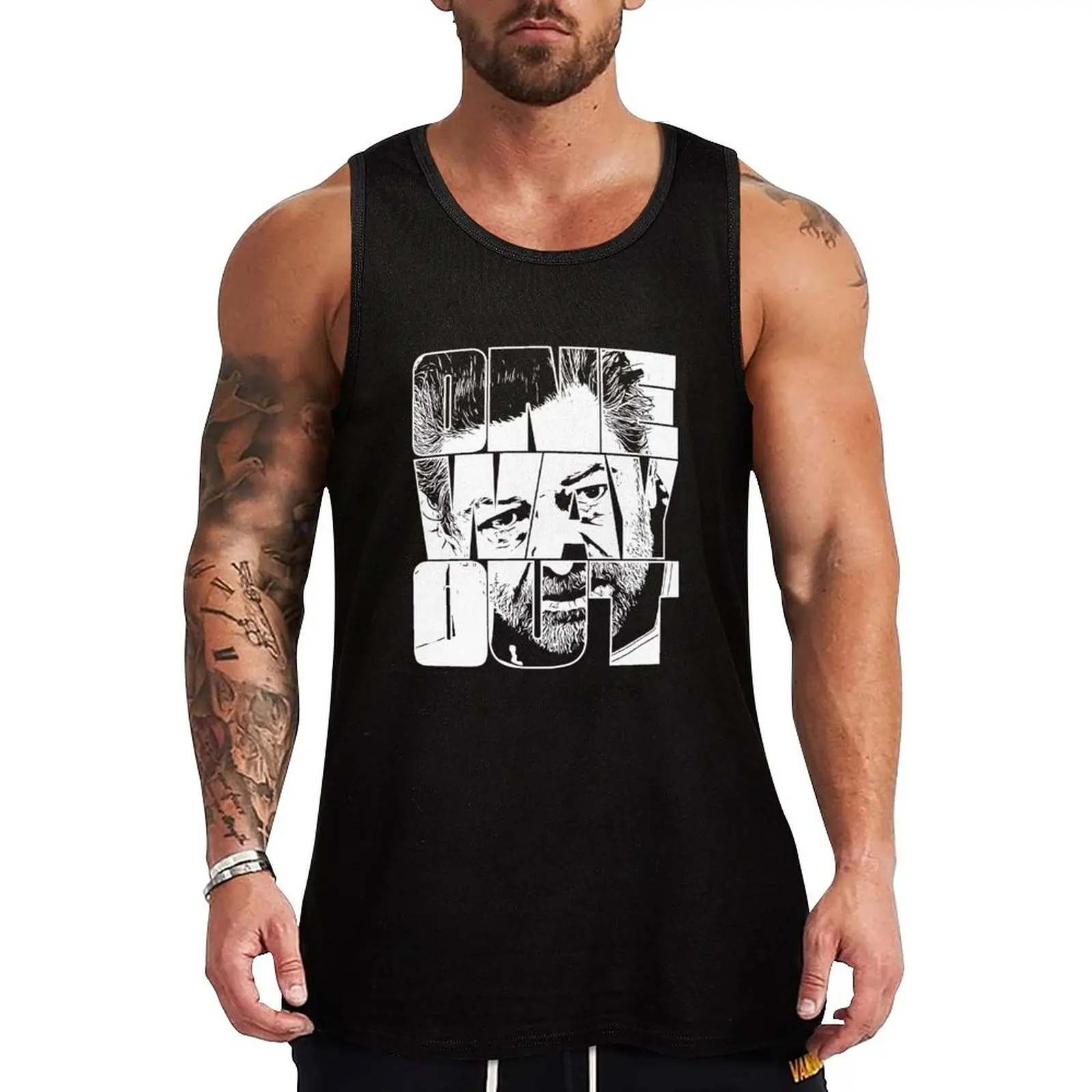 One Way Out - Citas de la serie de televisión Kino Loy Andy Serkis - Camiseta sin mangas con contorno blanco, camiseta sin mangas con control de olores, camiseta anti sudor para entrenamiento
