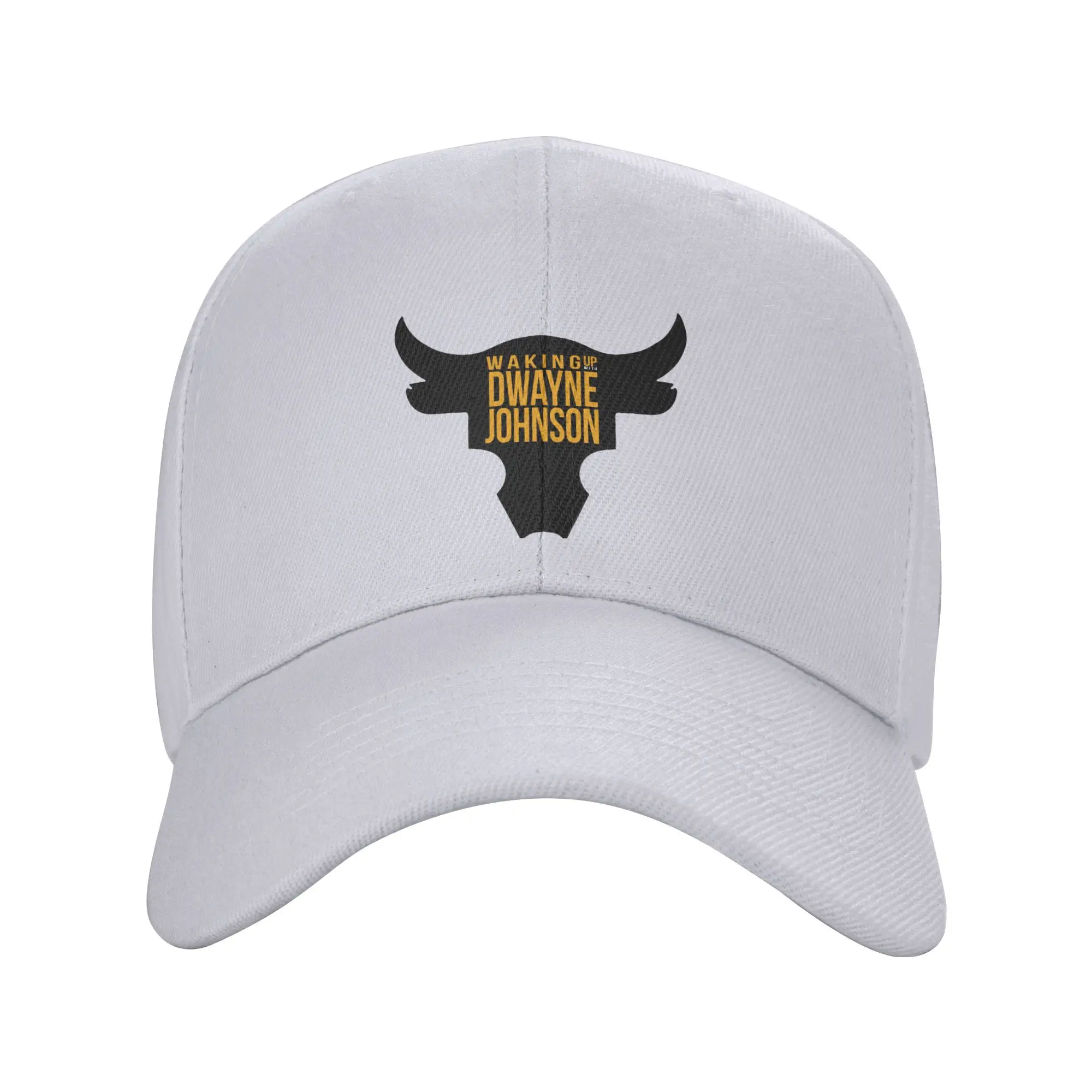 Custom Fashion Unisex The Rock Dwayne Baseball Cap Adult Johnson Bull Adjustable Dad Hat for Men Women Outdoor