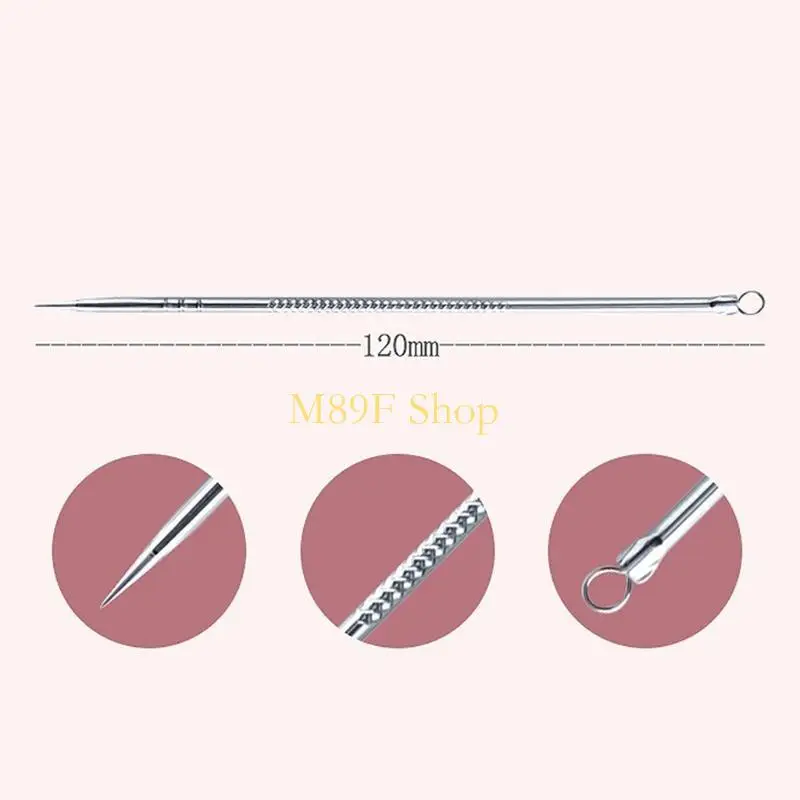 M89F 4PCS roestvrij staal Acne verwijdering Naalden Puistel Blackhead Remover Tools Face Skin Care Tools