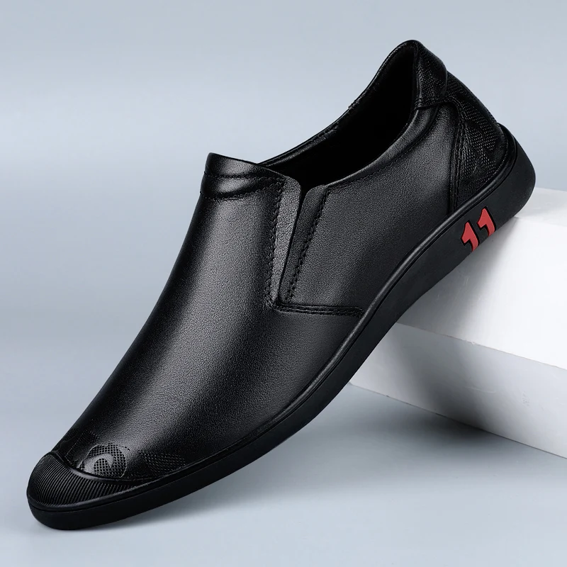 

Luxury Brand Loafers Men Comfortable Office Shoe Lightweight Men Casual Shoes New Arrival Genuine Leather Walking Shoes for Men