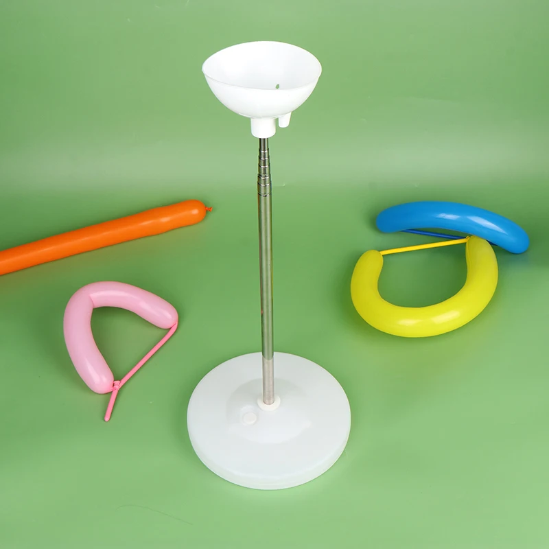 1 conjunto de suporte de balão ajustável, kit de suporte de coluna de balão, poste de metal, base de plástico para casamento, festa de aniversário, decoração de natal