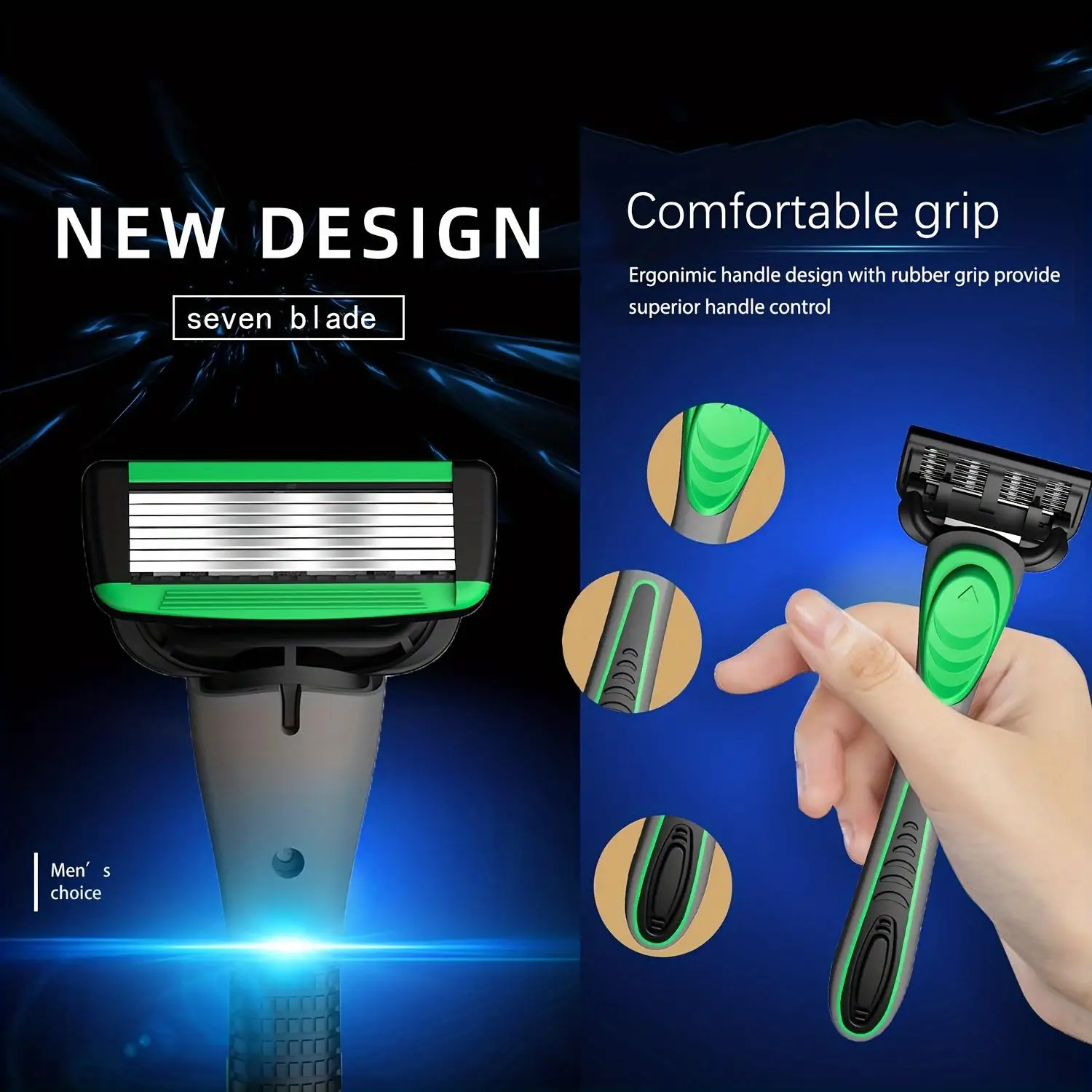 Manual Razor For Men 1/7-Layer Blade Shaving Knife Acrylic Anti Fog Mirror Bathroom Tools Shower Shaving Fogless Mirror Washroom image 5