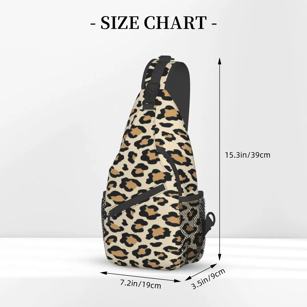 Leopard Print Crossbody Sling Bags Fashion Chest Bag Cheetah Animal Cool Shoulder Backpack Daypack for Hiking Travel Travel Bag