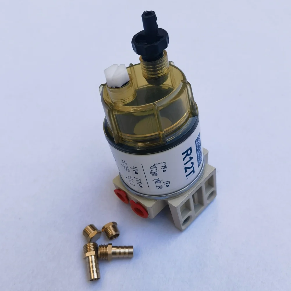 R12T فلتر الوقود فاصل المياه مرشح R12T يحل محل S3240 120AT 2P 502489   فلتر الوقود R12P R12S لمحرك اليخوت البحري الصغير