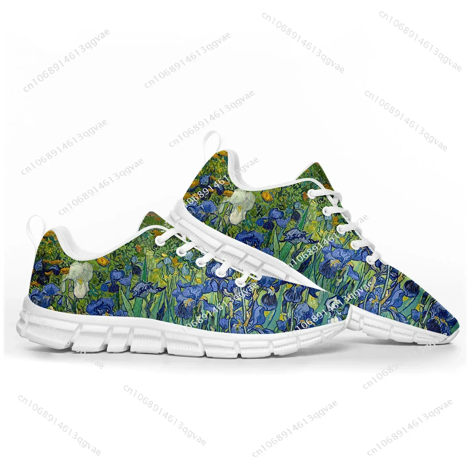 Van Gogh Oil Painting Iris Flower Sports Shoes Mens Womens   Sneakers Custom High Quality Couple Shoes