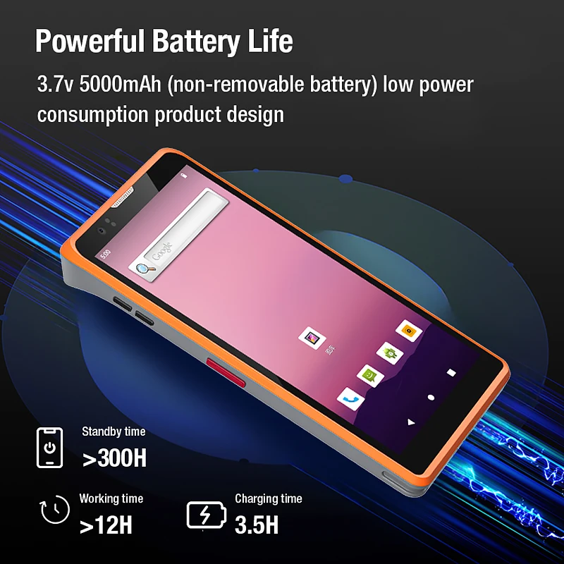 Android 12 PDA Robuster PDA-Barcode-Scanner 6 Zoll 3 GRAM 32 GROM Zebra 2D-Scanner Wifi Bluetooth NFC Datumsammler WMS PDA