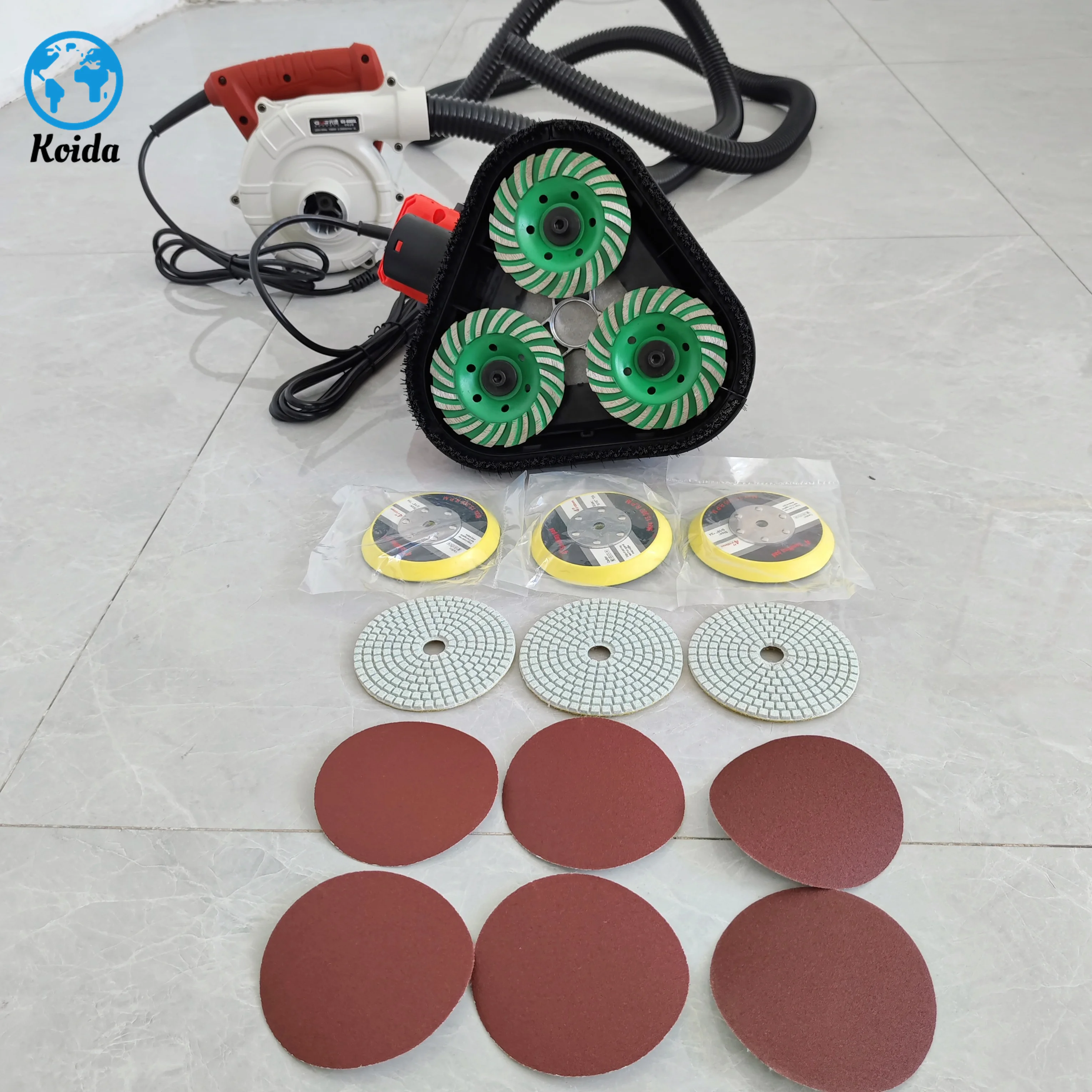 2024 Small Portable Concrete Grinder Industrial Floor Wall Polisher Hand Held Edge Grinding Polishing Machine