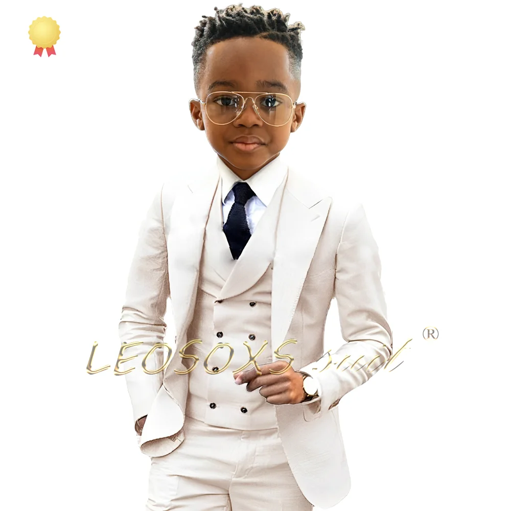 

Children's suits (jacket + vest + trousers), custom wedding birthday boys formal suits 3 to 16 years old boys tuxedo