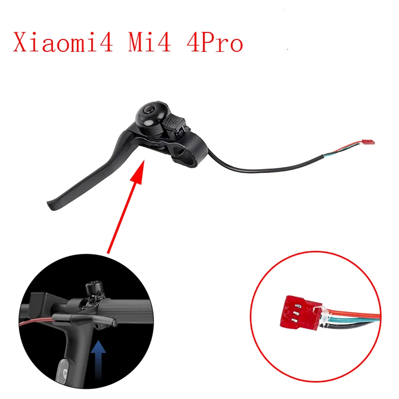 Electric Scooter Accessories Brake Handle With Bells For Xiaomi 4 Mi4 4Pro KickScooter Brakes Lever Bell Horn Replacement Parts