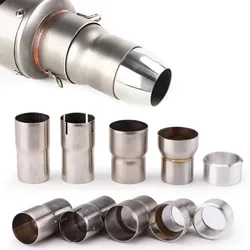 Universal Motorcycle Exhaust Adapter Escape 62mm 60mm to 51mm Pipe Connection Reducer Muffler Stainless Steel