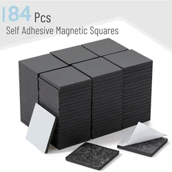 Self Adhesive Magnet Squares, 84 Pcs, Small Square Magnets with Adhesive Backing, Magnetic Squares with Adhesive Backing