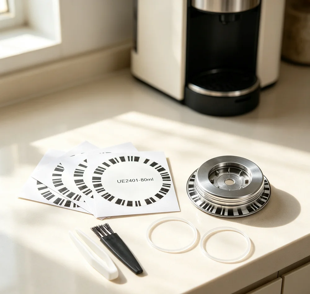 1set Coffee Capsule Adapter 304 Stainless Steel Reusable Universal Capsule Coffee Machine Convert  Tools Kit 40ml 80ml 150ml