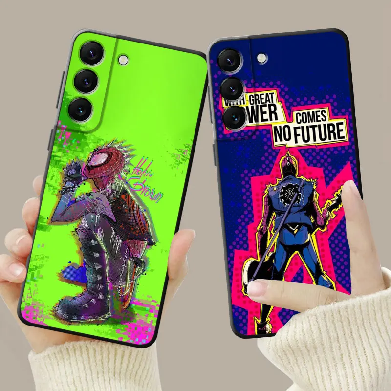 Phone Case For Samsung Galaxy S24 S23 S22 S21 S20 FE Ultra S10 Plus Note 20Ultra 10Plus Marvel Cool Spider Punk Hobie Cover