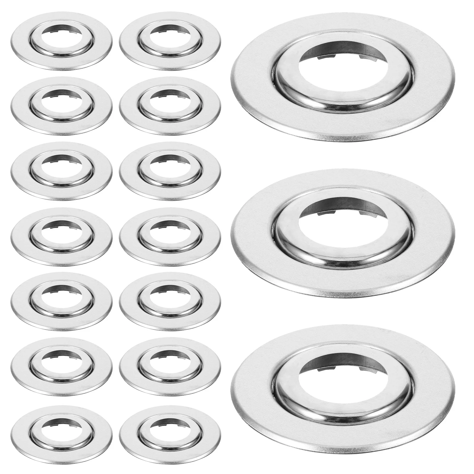 30 stks Fire Sprinkler Rozet Plaat Rvs Dual-Disk Uitbreidbare Trim Voor Verzonken Sprinkler Head Cover Retrofit