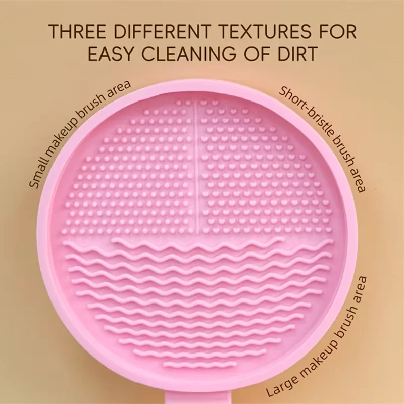 シリコン製メイクブラシ洗浄ボックス 湿式・乾式両用ブラシクリーナー クイックリムービングスポンジ付き メイクブラシパフクリーナーツール