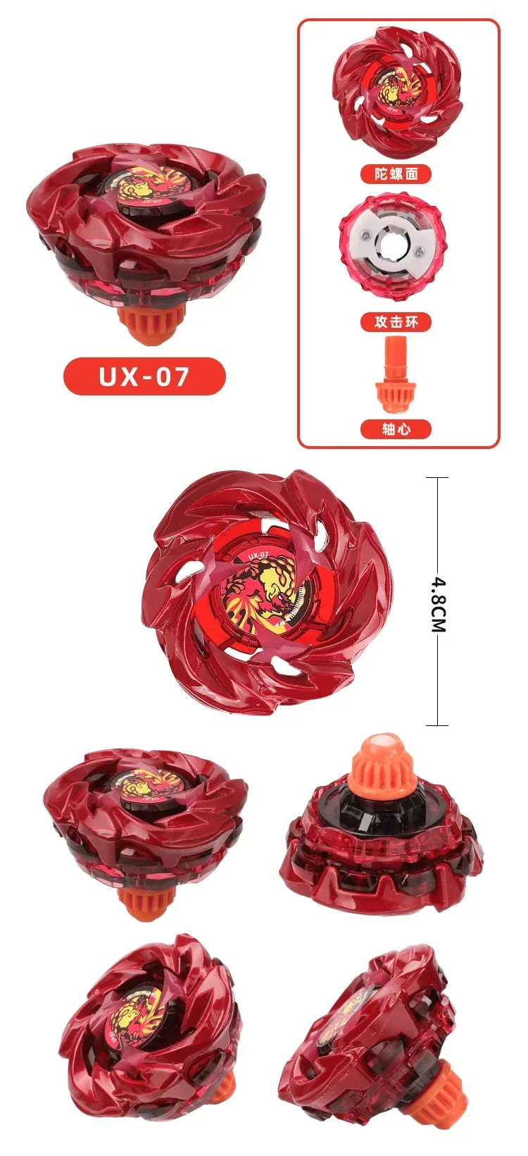 Beyxs Gyro X Toy UX Gyro Battle Gyroskop mit Launcher, interaktives Wettkampfspiel, Spinner-Spielzeug für Kinder und Jungen, Festivalgeschenk – Detail 9