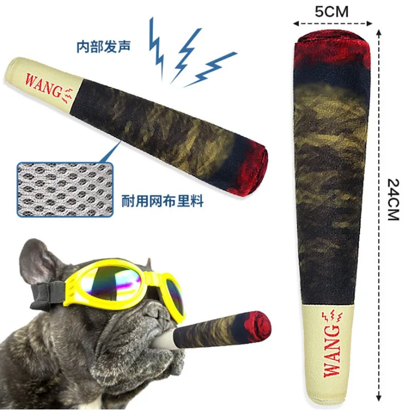 Cigar Pet Plush Toys Portable Soft Durable Fabric Soundmaking Toys Dog Interactive Toy Simulation Healthy Training Supplies