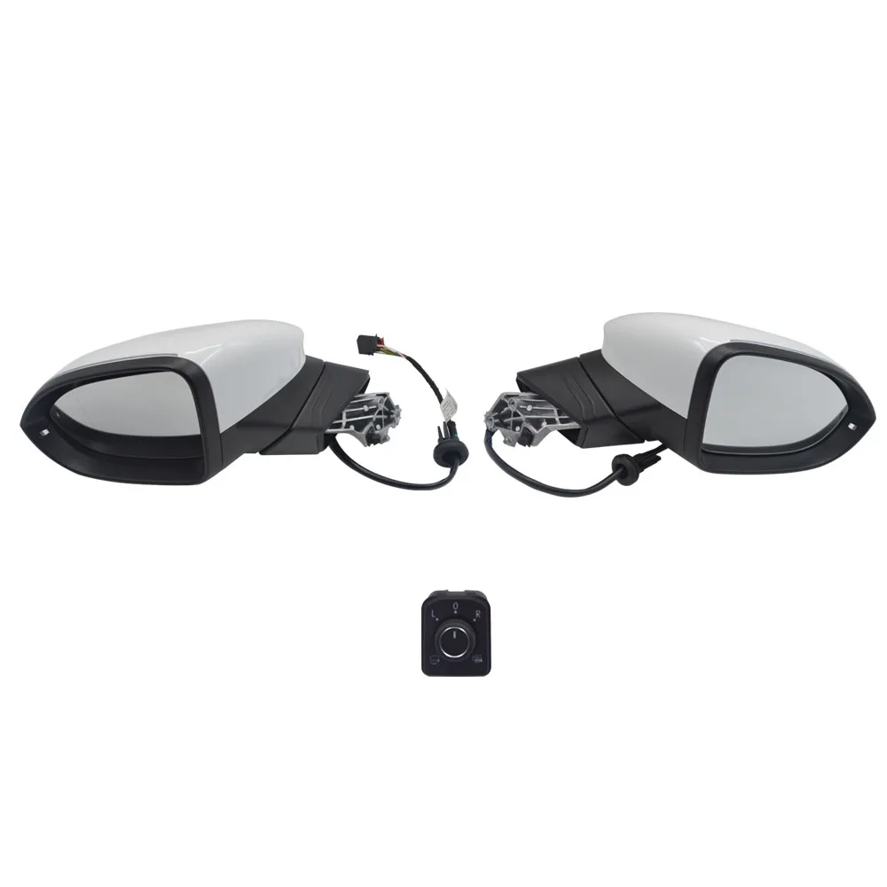 Voor Vw Golf 8 Mk8 Elektrische Opvouwbare Achteruitkijkspiegel Witte Set