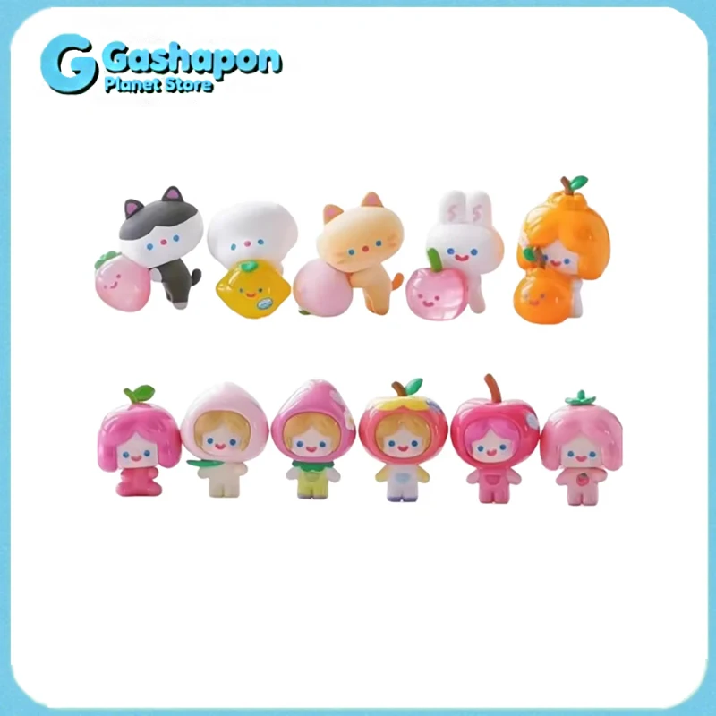 Rico Happy Friends With Me Series Caja ciega Mini figuras misteriosas Set lindos juguetes coleccionables decoración de escritorio gran regalo para fanáticos
