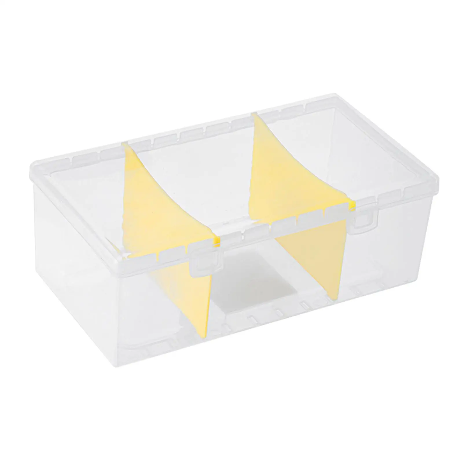 Portable Clear Card Storage Box with Sturdy Compartments for Sports Cards Baseball Football Trading Card Deck Organizer